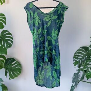 Silk Hi-Low Tunic Blouse Dress